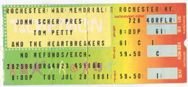 Tom Petty &amp; The Heartbreakers 1981 Ticket Stub Rochester War Memorial Jo... - £23.50 GBP