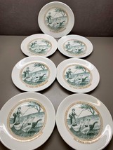 Set of 7 VTG america retold plate au pays des foies gras 7.3&quot; Girl with Geese - £97.52 GBP