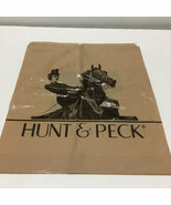Hunt &amp; Peck vintage plastic drawstring store purchase bag woman on horse... - $27.16 CAD
