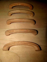 NEW UNFINISHED OAK WOOD CABINET KNOBS / PULLS LOT OF TWO K1 - £3.92 GBP