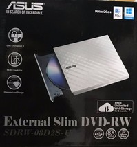 Asus - SDRW-08D2 - Usb 2.0 White External Cd / Dvd Re-Writer Mac Os Compatible - $91.99