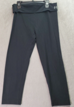 Victoria&#39;s Secret Cropped Legging Womens Size Small Black Cotton Elastic... - $263.08 MXN