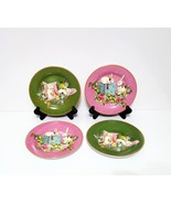 NEW RARE Williams Sonoma Set of 4 Famille Rose Bunny Porcelain Appetizer... - £51.14 GBP
