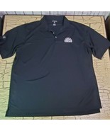 Vintage Antigua Colorado Rockies Baseball Black Polyester Polo Shirt Men... - $460.37 MXN