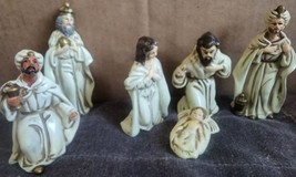 Vintage Nativity Set Holy Family 3 Kings Wiseman 4.5” Japan Wolin See Pictures - £17.97 GBP