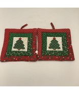 Vintage B&amp;D Christmas Tree Pot Holders set of 2  7&quot;x7&quot; - $11.57