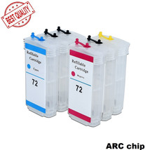 Refillable Ink Cartridge for HP72 for HP Designjet T610 T770 T1100 T1200 T1300 - £48.48 GBP