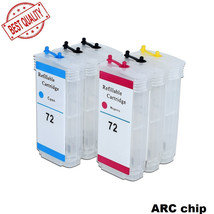 Refillable Ink Cartridge for HP72 for HP Designjet T610 T770 T1100 T1200 T1300 - £46.28 GBP