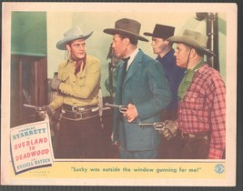 Overland to Deadwood 11&quot;x14&quot; Lobby Card Lynton Brent Charles Starrett Francis... - £41.73 GBP