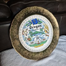 Vintage Oregon 9” Souvenir Collectors Plate Crest-O-Gold 22K Rim - $19.77