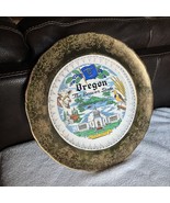 Vintage Oregon 9” Souvenir Collectors Plate Crest-O-Gold 22K Rim - $27.18 CAD