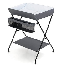 Baby Storage Folding Diaper Changing Table-Gray - Color: Gray - $2,600.08 MXN