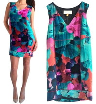 Sz 8 Anthropologie Velvet Muse Dress Medium $188 Vibrant 100% Silk Leifs... - £57.19 GBP