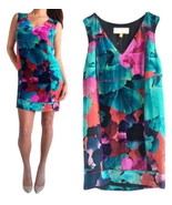 Sz 8 Anthropologie Velvet Muse Dress Medium $188 Vibrant 100% Silk Leifs... - £57.52 GBP