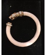 Cozmo 925 Sterling Silver Pink Stingray Leather Panther  Bracelet 6&quot; Fre... - $190.15 CAD