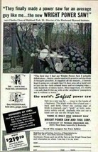 1956 Print Ad Wright Power Saws Farmer Cuts Logs Louisville,KY - £8.53 GBP