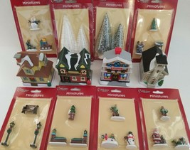 Christmas Winter Cobblestone Village Miniatures Accessories, Select: Type - £2.38 GBP