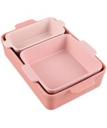 Ceramic Bakeware Set of 3 Casserole, Loaf, and Square Dishes W/ Handles ... - $2,305.82 MXN
