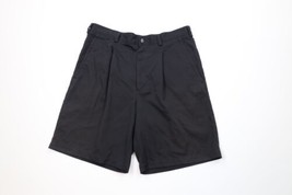 Vtg Nike Golf Mens 36 Distressed Travis Scott Mini Swoosh Pleated Shorts Black - £30.59 GBP