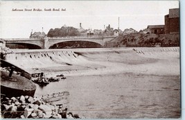 Jefferson Street Bridge Postcard South Bend Indiana - £11.64 GBP