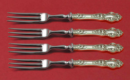 Violet by Wallace Sterling Silver Fruit Fork Set 4-Piece Custom Made 6" - £216.31 GBP