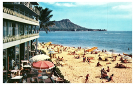 The Balconies of the Reef Hotel Overlooking Waikiki Beach Hawaii Postcard - £6.27 GBP