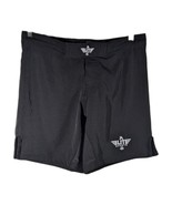 Mens Elite Fight Shorts Boxing MMA Jiu Jitsu Large Black Wrestling - $34.65
