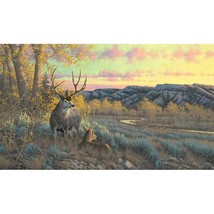 Michael Sieve Stand With Me Mule Deer Limited Edition Premier Giclee Canvas - £392.09 GBP