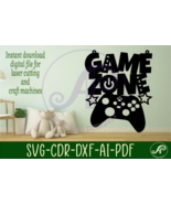 Game Zone X Sign Svg Laser Cut File - $3.00