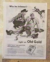 Vintage Print Ad Old Gold Cigarettes Cowgirl Sailor Horse War Bonds 13.5... - $14.69