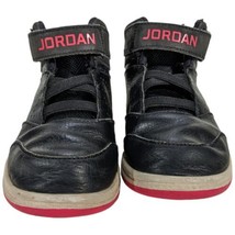 Toddler Jordan Athletic Shoes Kids Size 10c 881437-002 Black and Pink No Tying - $29.93