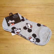 DISNEY Mickey Mouse Socks (1) Pair No Show Gray Black Red Women Shoe Size 4-10  - £3.66 GBP