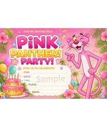 Pink Panther Cute Birthday party Invitations 12 With Envelopes Party Sup... - $12.25