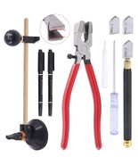 11Pcs Glass Cutter Tool Kit, Curve Jaw Glass Running Pliers With Rubber ... - £30.83 GBP