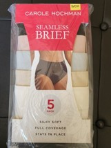 Carole Hochman Seamless Briefs Womens S 5 pack Soft Full Coverage Stays ... - £14.77 GBP