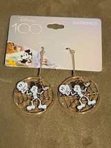 Disney 100 Mickey Mouse Skeleton Spider Web Halloween Drop Earrings  - $14.75