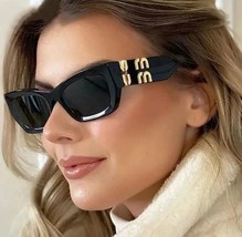 Fashion Rectangle Sunglasses 2024 Women Men Trendy Cat Eye Sun Glasses Female - £15.18 GBP