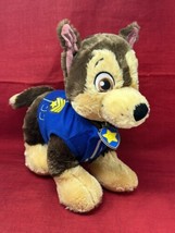Build A Bear Paw Patrol Chase w/ Vest &amp; Badge Nickelodeon Plush Toy Dog - £23.26 GBP