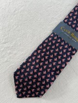 NEW Club Room Men’s Silk Tie Navy Blue With Angel Fish Tropical NWT - $19.77