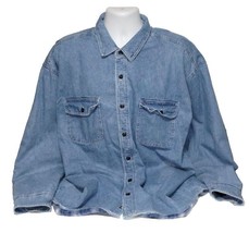 Levis VTG Denim Work Shirt Jacket Blue Plaid Fleece Lined Button Up Mens... - £37.96 GBP