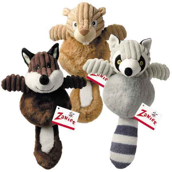 Country Crew Dog Toy Plush Corduroy - Fox Raccoon Squirrel or All Three ... - $11.77+