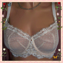 38DD White Nude Dot WICKED Dream Angels UPLIFT PushUp wopad Victorias Secret Bra - £31.57 GBP