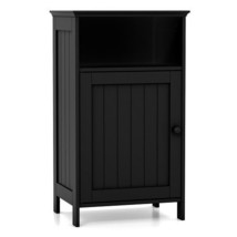 Bathroom Freestanding Floor Storage Cabinet with Adjustable Shelf-Black - Color: - $2,805.08 MXN