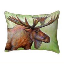 Betsy Drake Moose Large Indoor Outdoor Pillow 16x20 - £36.98 GBP