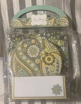 Vera Bradley Lemon Parfait Happy Hour Set -2011 Cocktail Napkins, Coasters,Cards - £13.61 GBP