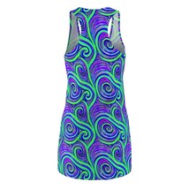 Women&#39;s Groovy Psychedelic 60&#39;s Inspired Cut &amp; Sew Racerback Dress  S - XL - £29.39 GBP