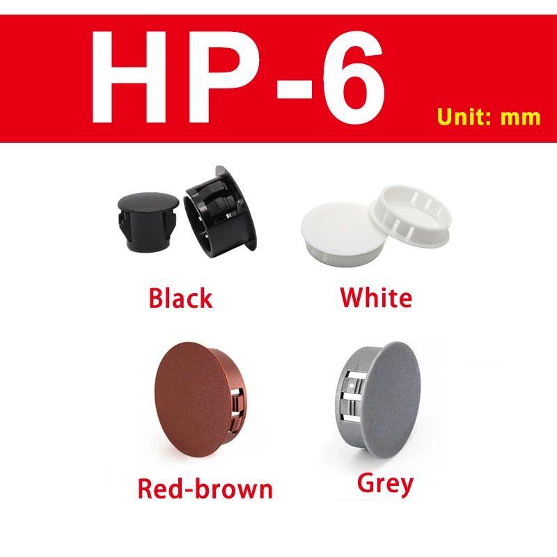 5-75mm Plastic Hole  Snap-on Cover Hole Nylon s Dust Caps Flat Head Reserved Hol - £92.22 GBP