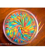Party Picks Square Round Wooden TOOTHPICKS 2.5&quot; colored Wood Bar Cocktai... - €15,54 EUR