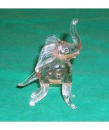 2MINI PINK ELEPHANT ART GLASS FIGURE DRUNK NOVELTY SOBER UP TAVERN BAR C... - £40.12 GBP
