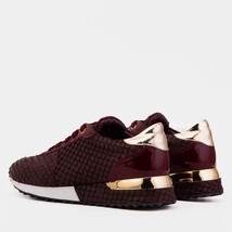 The Scarlet Burgundy Leather Women Sneaker image 8